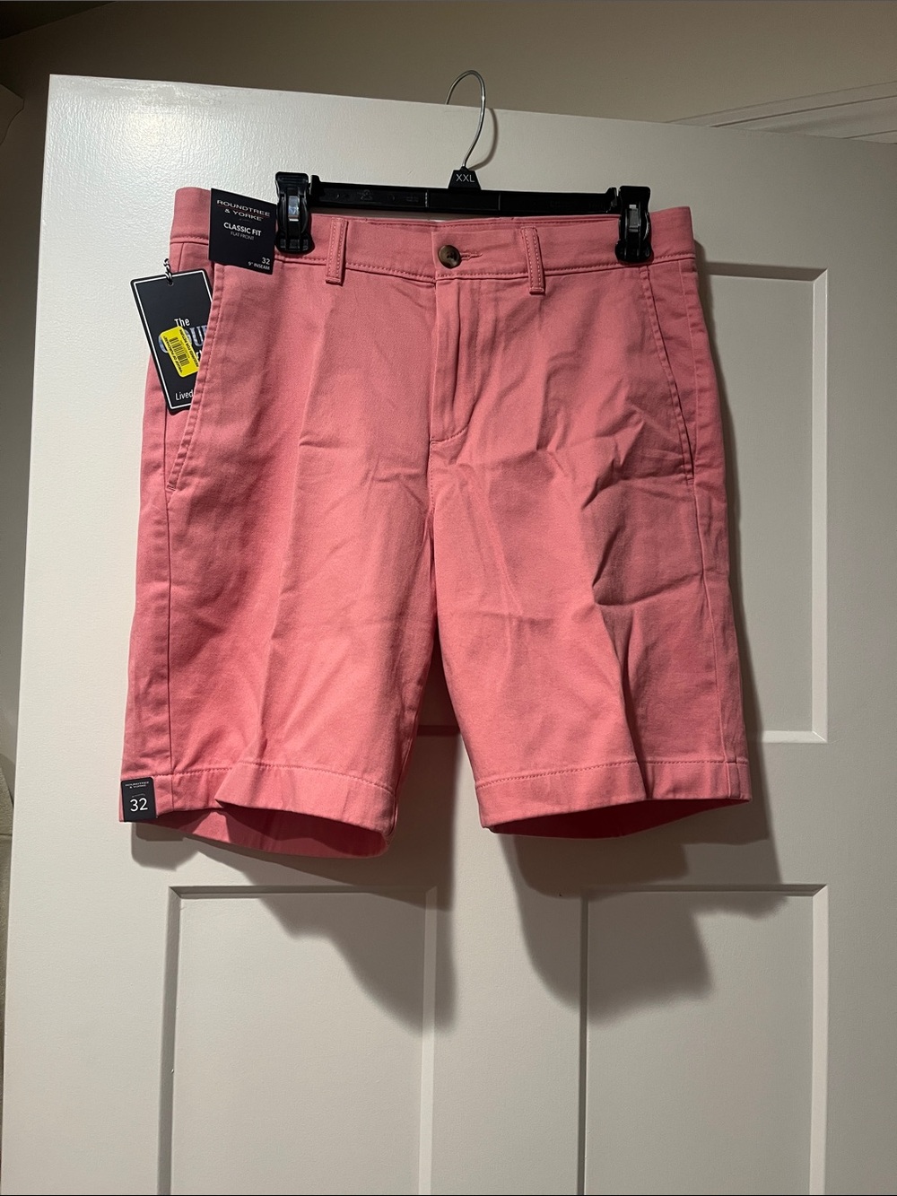 Roundtree & Yorke Coral Pink Flat Front Men's Shorts